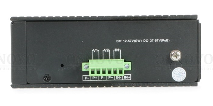 Промышленный коммутатор Gigabit Ethernet на 10 портов. Порты: 8 x GE (10/100/1000Base-T) + 2 x GE SFP (1000Base-X). Поддержка режима CCTV: Увеличение расстояния передачи данных и питания до 250м. Вход для резервного питания. Встроенная грозозащита. Питание DC12-57V(макс. 10W). БП в комплект НЕ входит. 45x160x130мм. Монтаж на DIN-рейку.  -40…+80°С