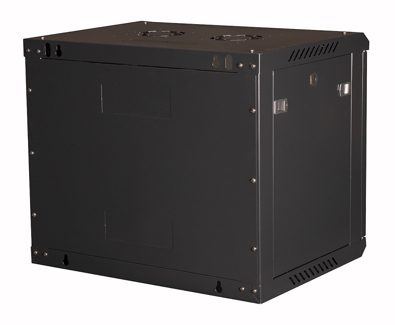 Шкаф 19" телекоммуникационный настенный, 9U 501х600х450 мм, дверь перфорация, черный