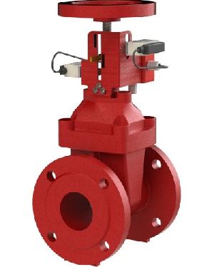 Задвижка клиновая DN 100 c устройством контроля положения запорной арматуры УКПЗА