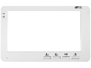 Монитор видеодомофона 7" белый. Hands-Free монитор домофона.&nbsp;&nbsp;7-дюймовый TFT-дисплей, разрешение экрана 800х480 RGB, акриловая панель , кнопочное управление. Поддержка 2-х вызывных&nbsp;&nbsp;панелей.