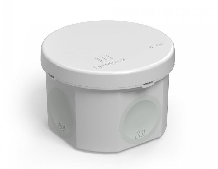 Коробка распределительная для прямого монтажа двухкомпонентная безгалогенная (HF) 70х50