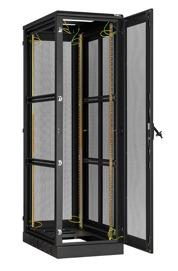 Напольный шкаф 19", 33U, перфорированная передняя, задняя дверь и боковые стенки Ш600хВ1660хГ1000мм, в разобранном виде, черный