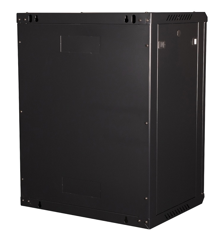Шкаф 19" телекоммуникационный настенный, 15U 769х600х450 мм, дверь металл, черный