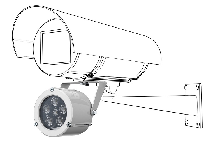 Прожектор инфракрасный периметровый. Предельная дальность с освещенностью 1лк до 70м. Угол 20°. Порог включения, лк 10 ± 5. Длина волны, нм 850. 12-24VDC, Passive PoE (24V). Потребляемая мощность 6,5 Вт/0,25Вт. -40° ÷ +50°С. IP66/IP68.