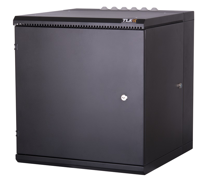 Настенный двухсекционный шкаф 19", 15U, металлическая дверь, промышленный, степень защиты IP55, Ш600хВ771хГ600мм, черный.