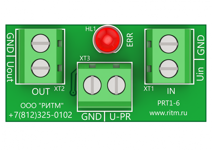 Одноканальный блок защиты от КЗ, электронный предохранитель /ограничитель тока.