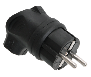 Вилка с боковым вводом каучук ВБу3-1-0м ОМЕГА&nbsp;&nbsp;IP44