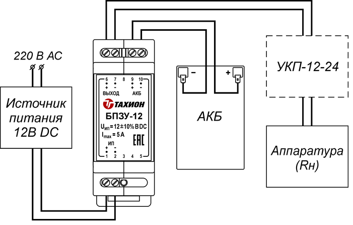 Блок переключения питания с зарядным устройством