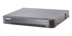 4-х канальный гибридный HD-TVI регистратор Acusense для аналоговых, HD-TVI, AHD и CVI камер + 2 канала IP@8Мп (до 6 каналов с полным замещением аналоговых каналов), Видеовход: 4 каналов, BNC (поддержка управления по коаксиальному кабелю); аудиовход: 4 канала RCA; видеовыход: 1 VGA и 1 HDMI до 1080Р, 1 CVBS; аудиовыход: 1 канал RCA; Основной поток: 8 МП при 8 кадрах в секунду / 5 МП при 12 кадрах в секунду / 4 МП при 15 кадрах в секунду / 3 МП при 18 кадрах в секунду 1080p / 720p / WD1 / 4CIF / VGA / CIF при 25 кадрах в секунду (P) / 30 кадров в секунду (N) * : 8 МП при 8 кадрах в секунду доступно только для канала 1. Дополнительный поток: WD1 / 4CIF / CIF при 25 кадрах в секунду (P) / 30 кадров в секунду (N). синхр. воспр. 4 каналов; 1 SATA для HDD до 10Тб;  1 RJ45 10M/ 100M Ethernet; 2 USB;  -10°C...+55°C; DC12В; 10 Вт макс (без HDD); ≤1.16кг (без HDD).