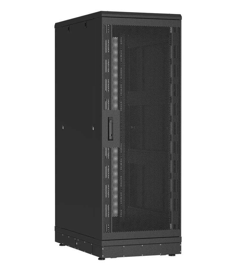 Напольный шкаф 19", 33U, перфорированные двери, металлические стенки, Ш600хВ1610хГ1000мм, в разобранном виде, черный