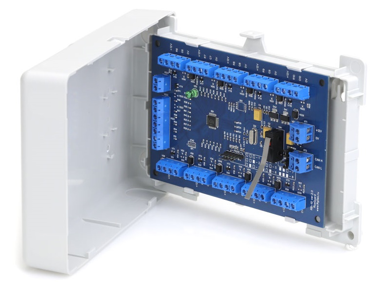 Релейный модуль работает в составе Системы контроля и управления доступом (СКУД) и обеспечивает управление доступом для шкафчиков и витрин. может контролировать 10 герконов и 10 исполнительных устройств