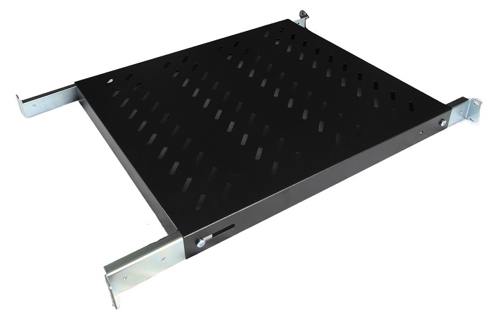 Полка стационарная 19", для шкафов глубиной 800, 502/702мм, нагрузка 100 кг, черный