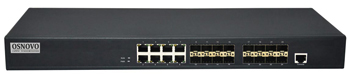 SW-70816/L2 Управляемый (L2+) коммутатор Gigabit Ethernet на 24 порта: 16 x GE SFP и 8 x GE RJ45. Возможность монтажа в 19" стойку(крепление в комплекте). 