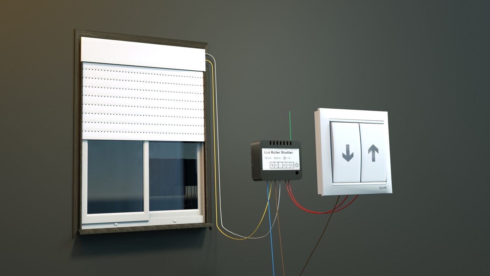 Livi Roller Shutter управляет однофазными асинхронными электромоторами штор, секционных ворот, рольставней, жалюзи, роллетных систем
