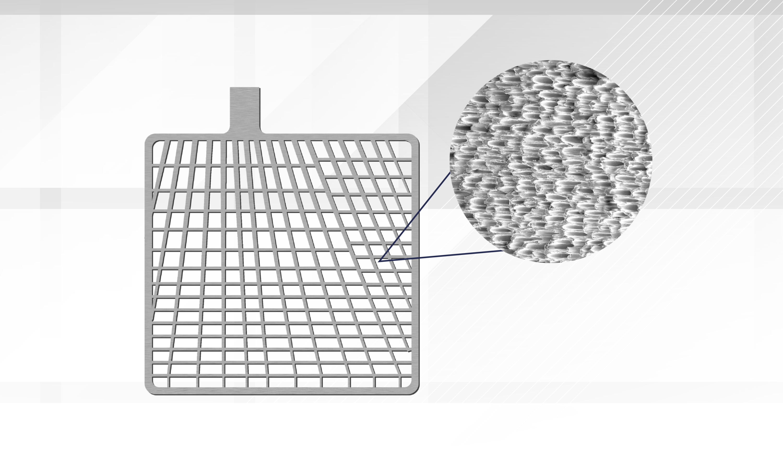 Прокатно-штампованные решетки имеют плотную структуру сплава