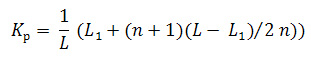 Данная формула используется, если известны расстояние до первого громкоговорителя и общая протяженность линии, мощности элементов нагрузки не известны.
